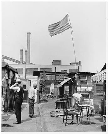 (NYC--GREAT DEPRESSION) A collection of 17 photographs showing the Depression-era shanty towns and Hoovervillians throughout New York C